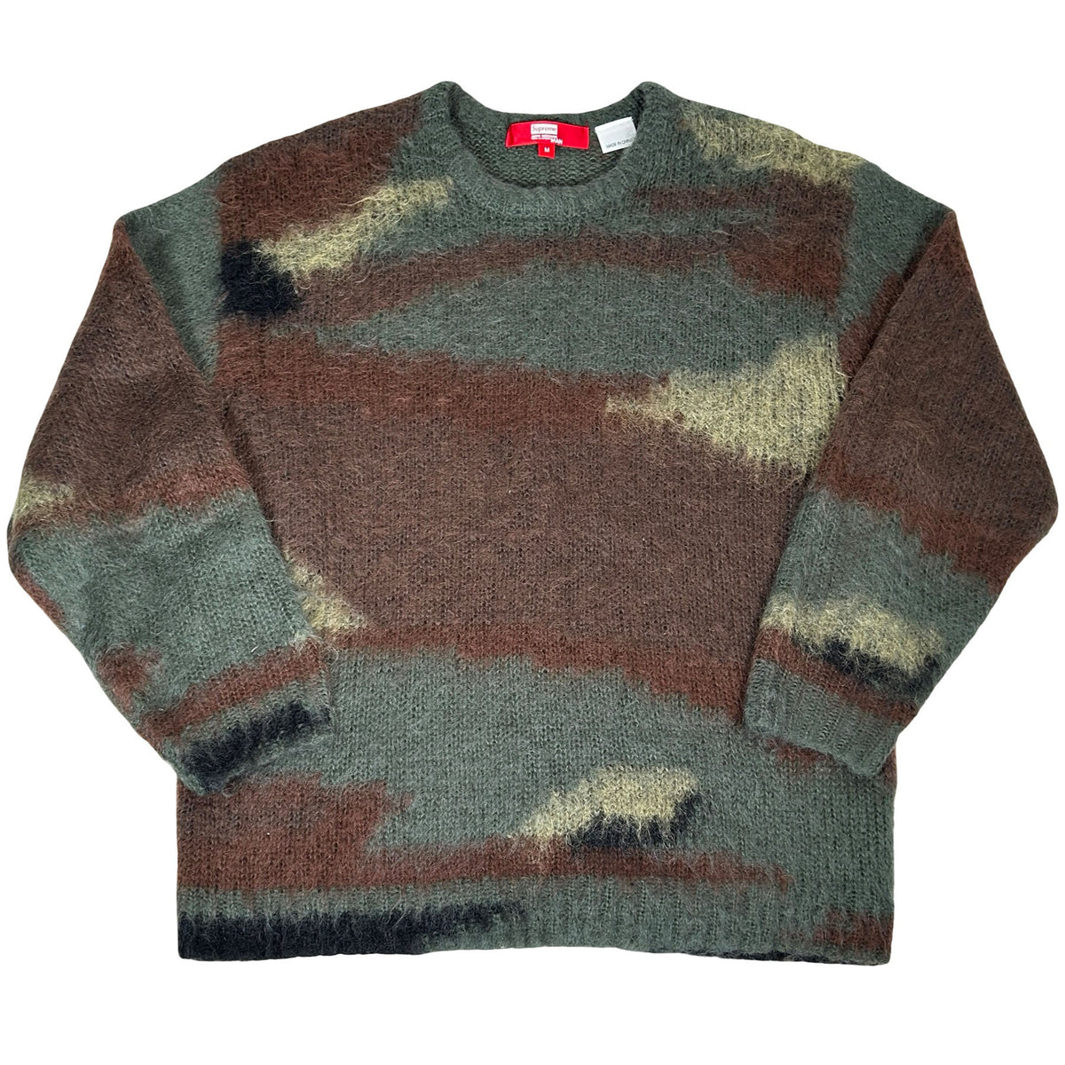 Supreme JUNYA WATANABE CDG MAN Brushed Camo Sweater Olive [USED] - M (Used)