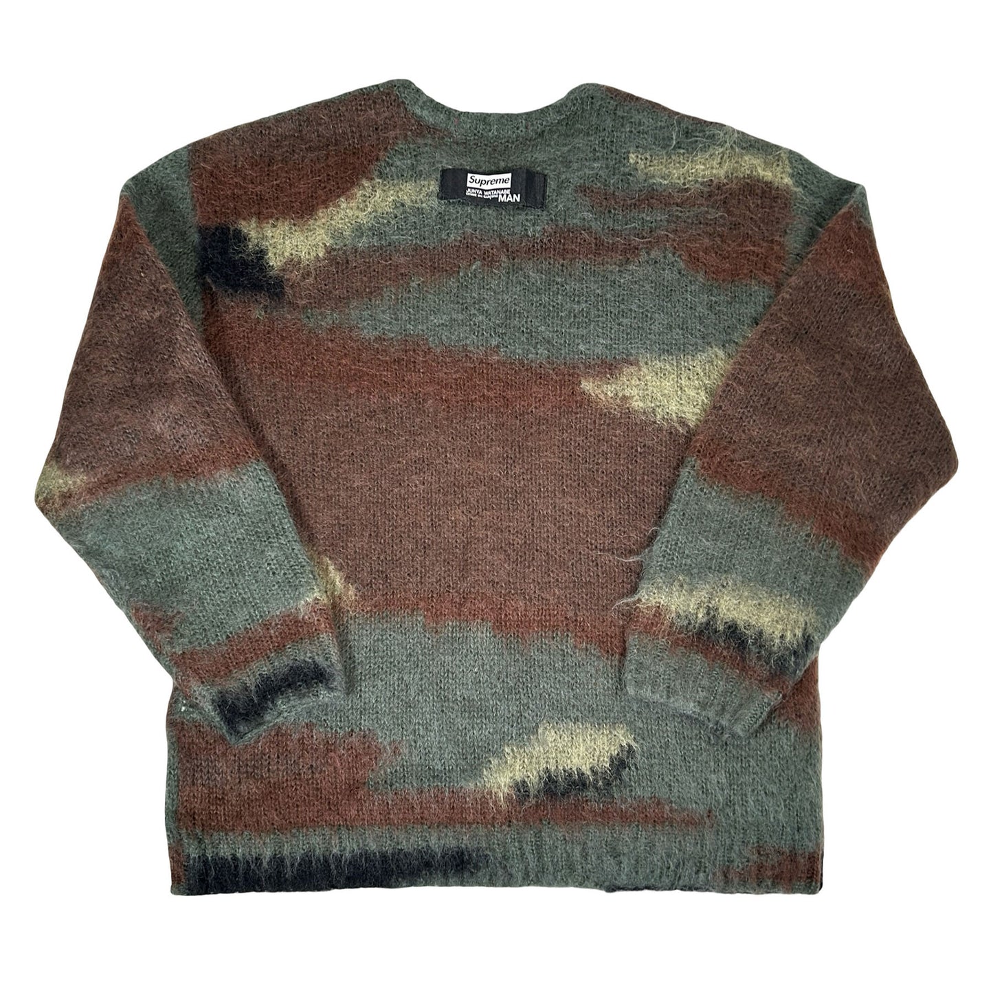 Supreme JUNYA WATANABE CDG MAN Brushed Camo Sweater Olive [USED] - M (Used)