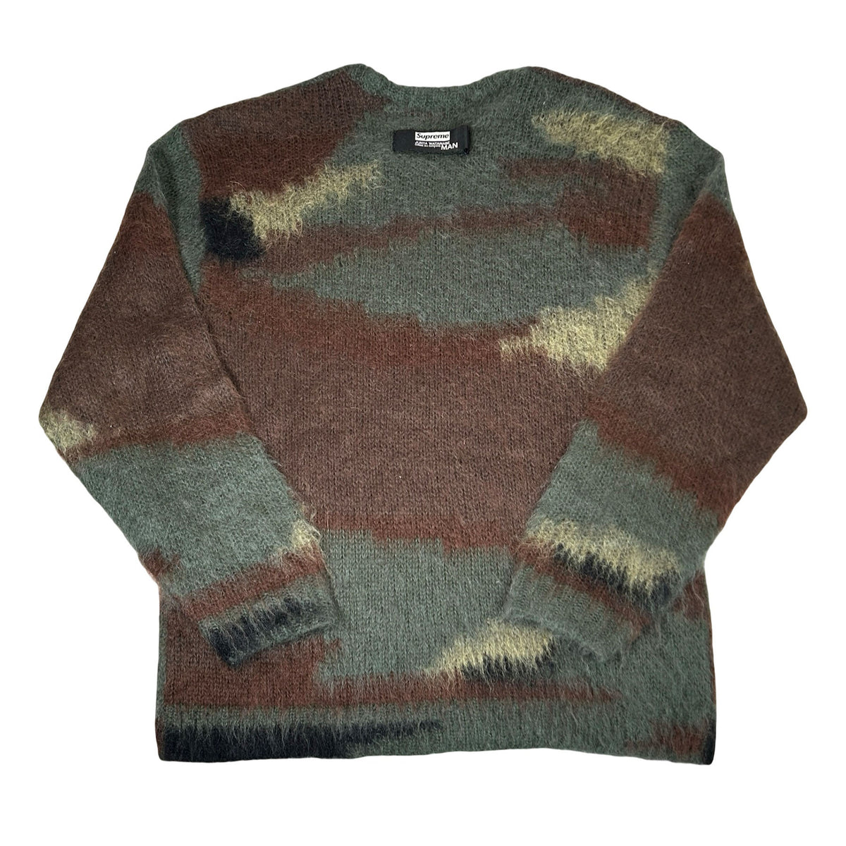 Supreme JUNYA WATANABE CDG MAN Brushed Camo Sweater Olive [USED] - L (Used)