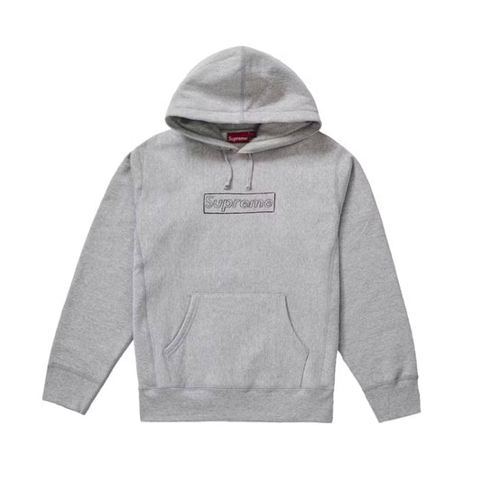 Supreme KAWS Chalk Logo Hooded Sweatshirt Heather Grey [USED] - M (Used)