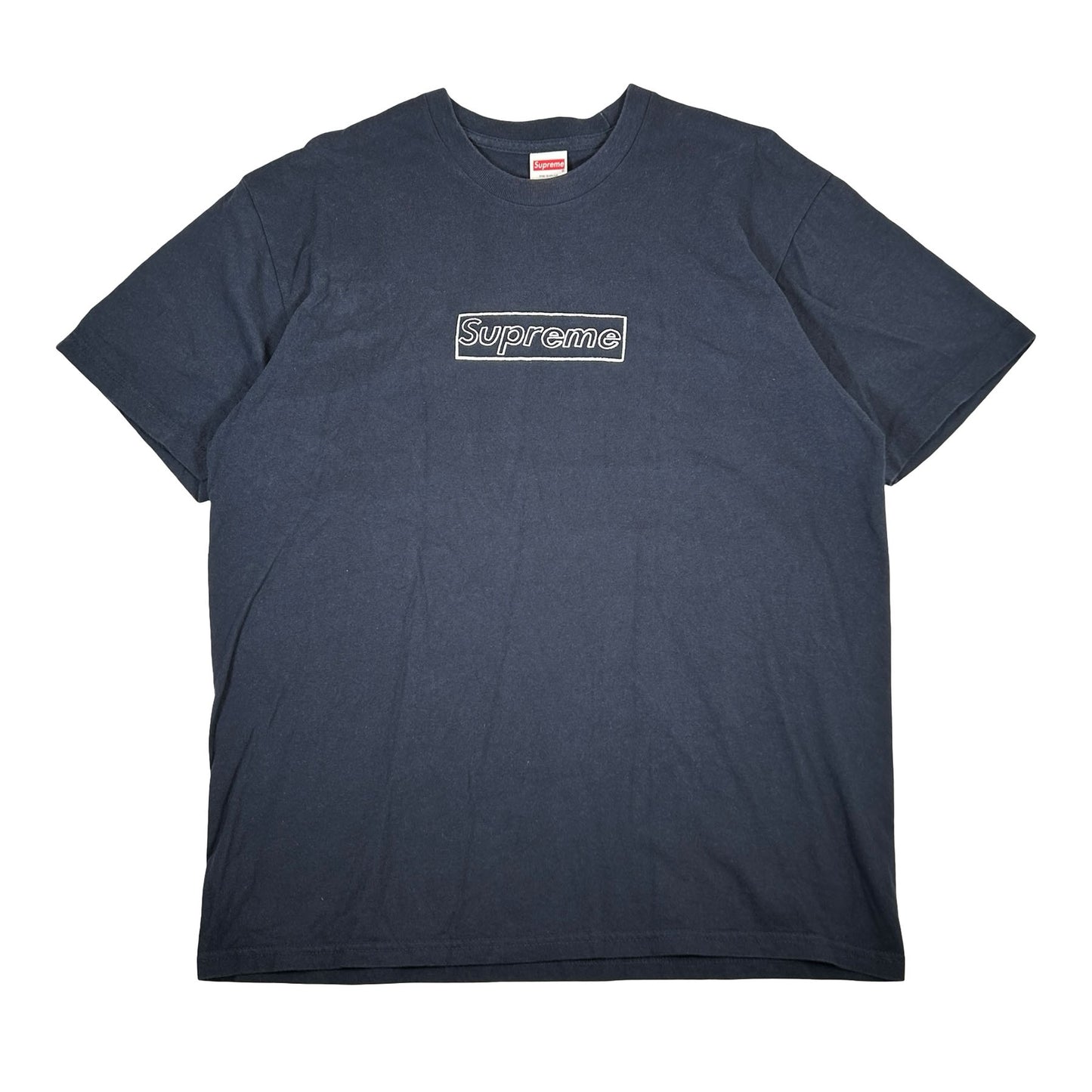 Supreme KAWS Chalk Logo Tee Navy [USED] - L (Used2)