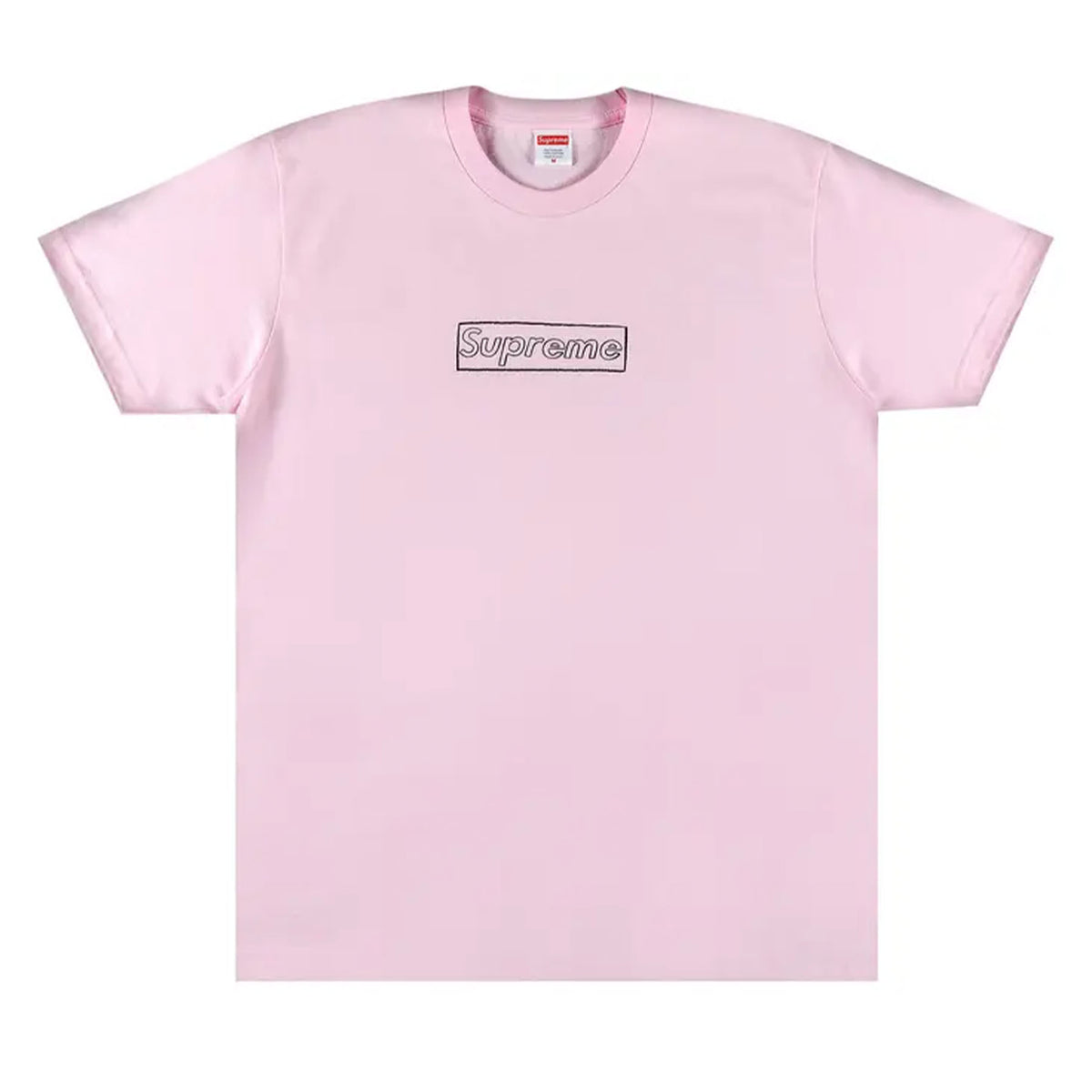 Supreme KAWS Chalk Logo Tee Light Pink