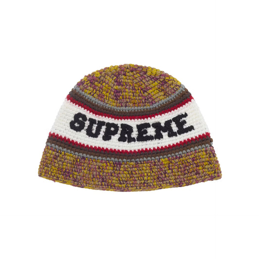 Supreme Knit Logo Crusher Hat (SS26) Yellow
