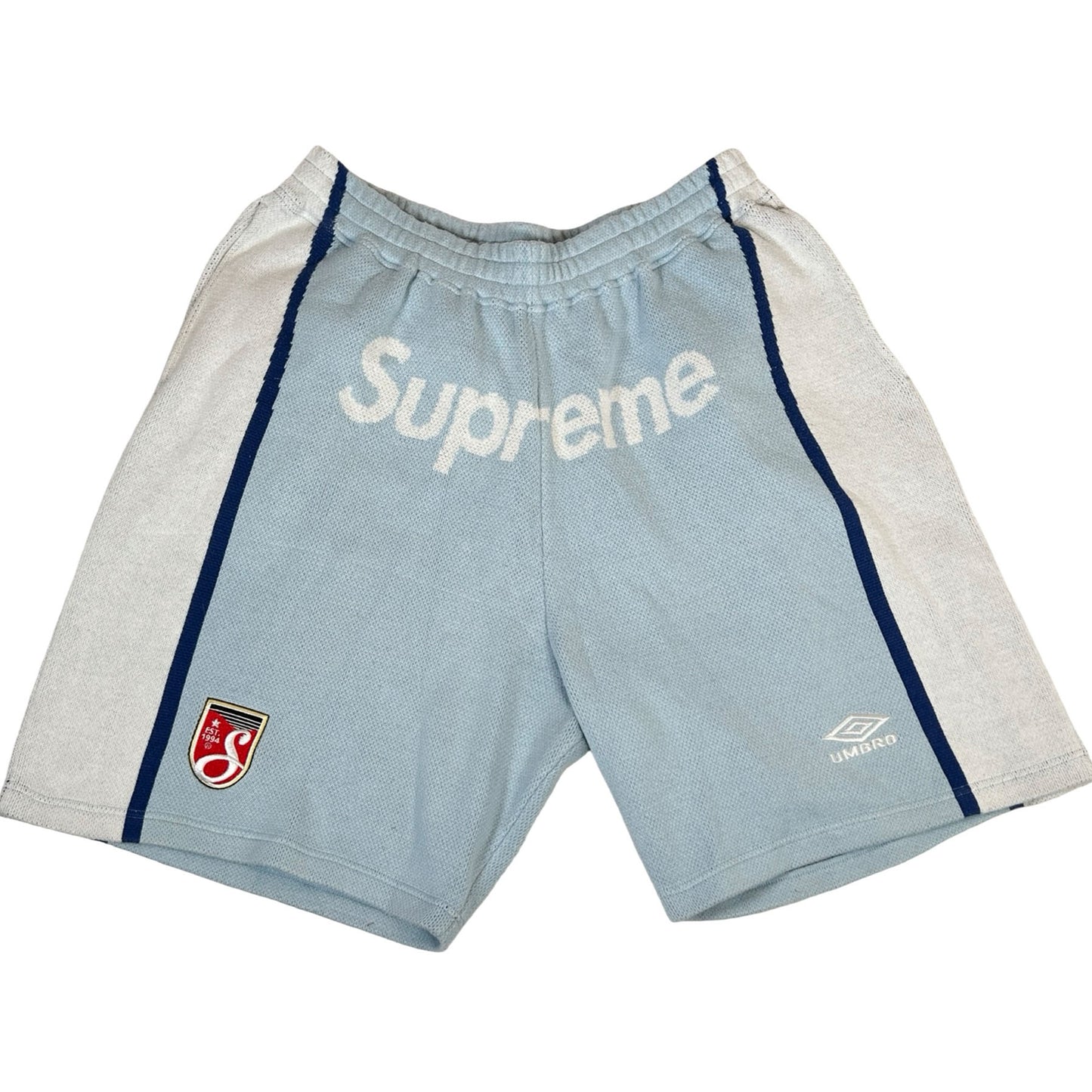 Supreme Umbro Knit Soccer Short Blue [USED] - L (Used)