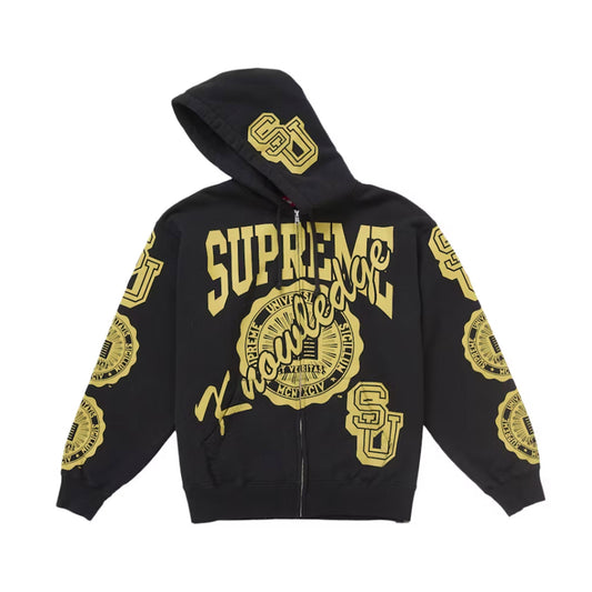 Supreme Knowledge Reigns Zip Up Hooded Sweatshirt Black