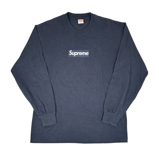 Supreme Box Logo L/S Tee Navy [USED] - L (Used)