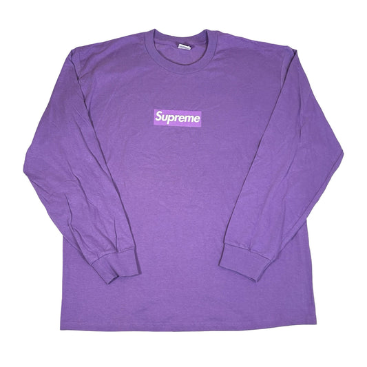 Supreme Box Logo L/S Tee Purple [USED] - XL (Used)