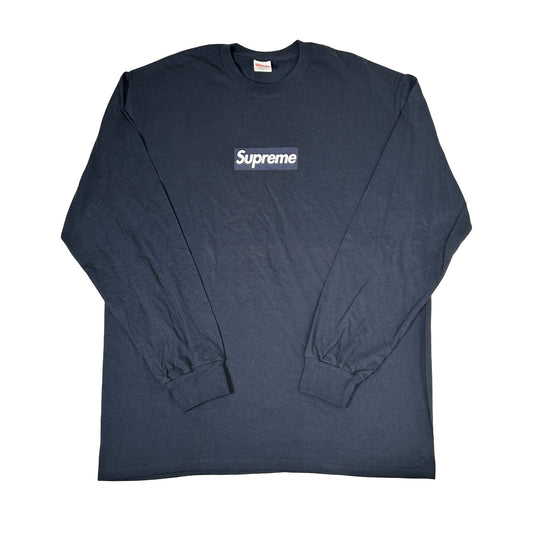 Supreme Box Logo L/S Tee Navy [USED] - XL (Used)
