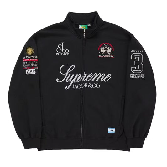 Supreme La Martina Zip Up Sweatshirt Black