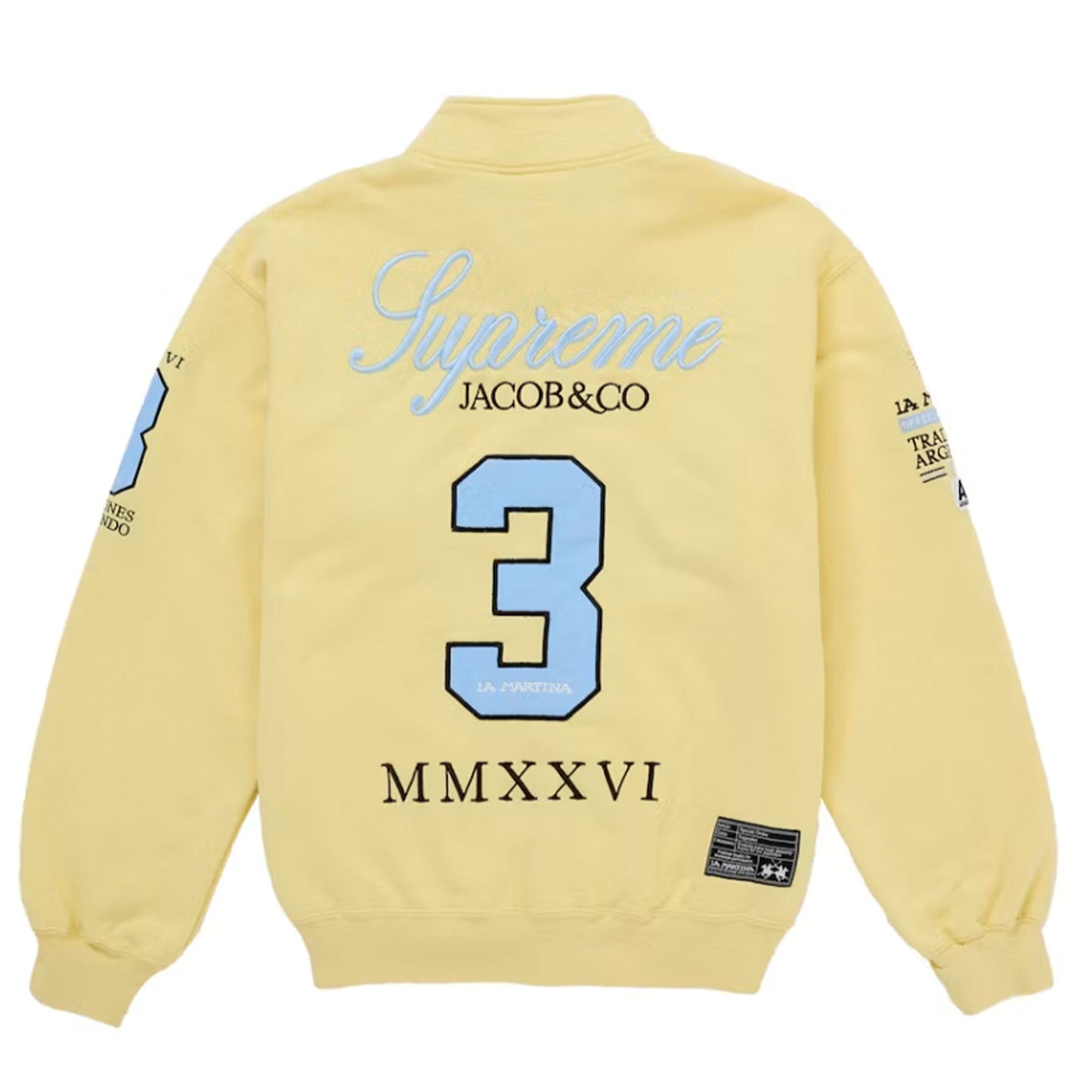Supreme La Martina Zip Up Sweatshirt Yellow