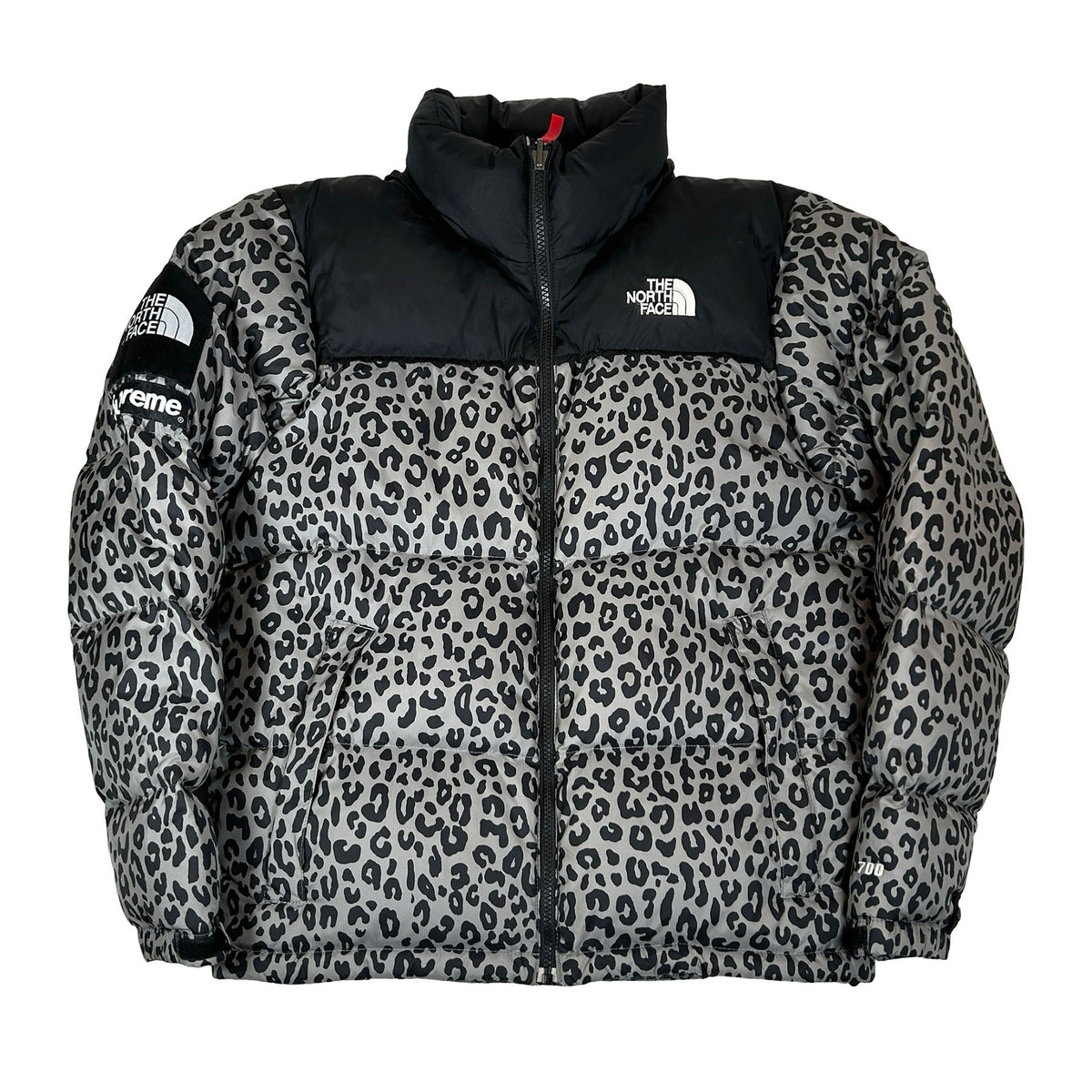 Supreme The North Face Leopard Nuptse Grey [USED] - M (Used)