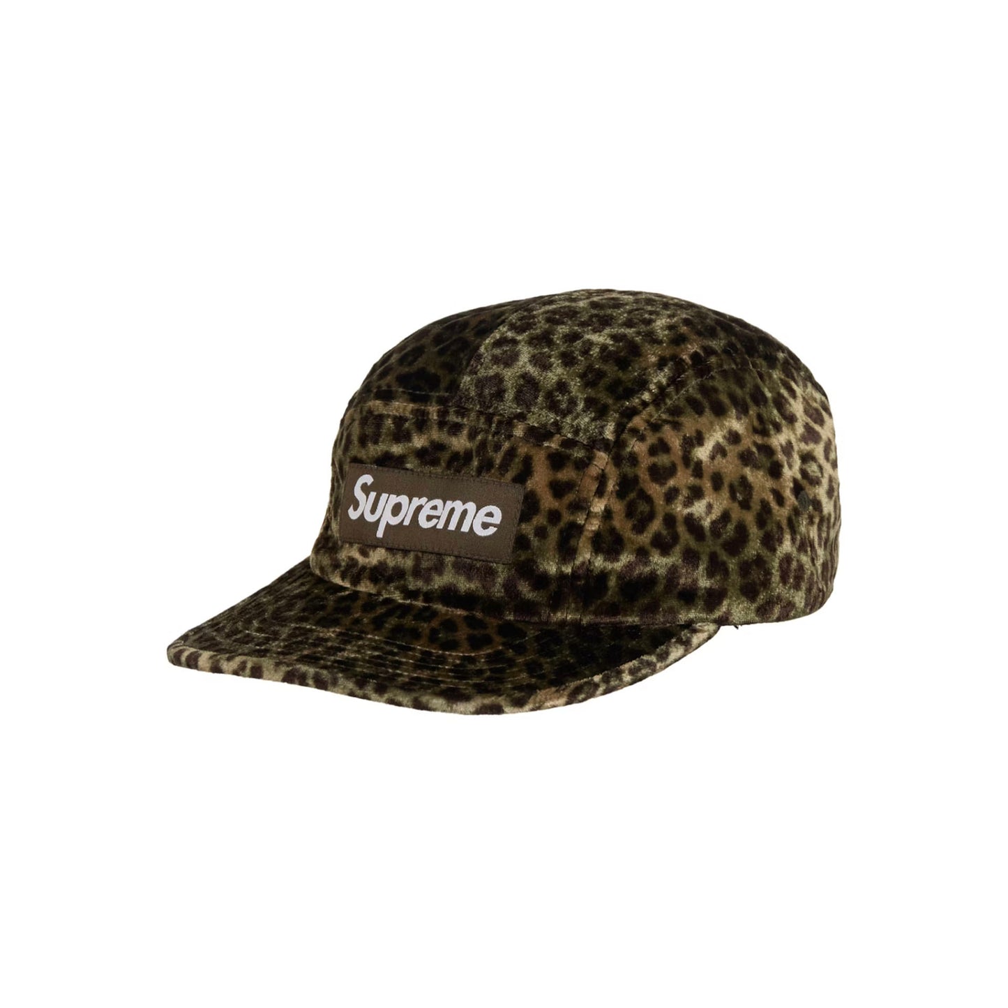 Supreme Leopard Velvet Camp Cap Olive [USED] - OS (Used)