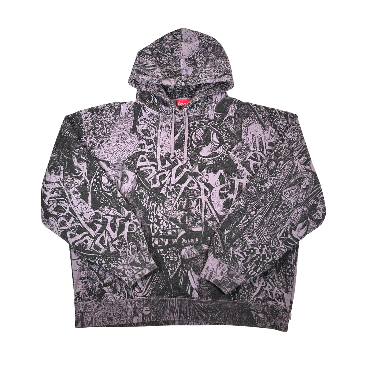Supreme Liberty Hooded Sweatshirt Dusty Purple [USED] - XL (Used)