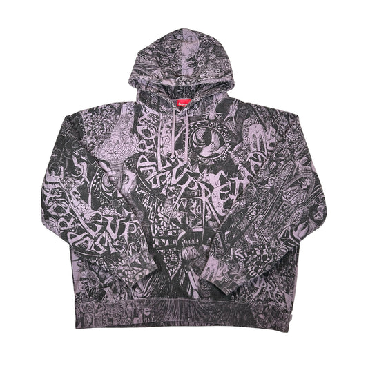 Supreme Liberty Hooded Sweatshirt Dusty Purple [USED] - XL (Used)