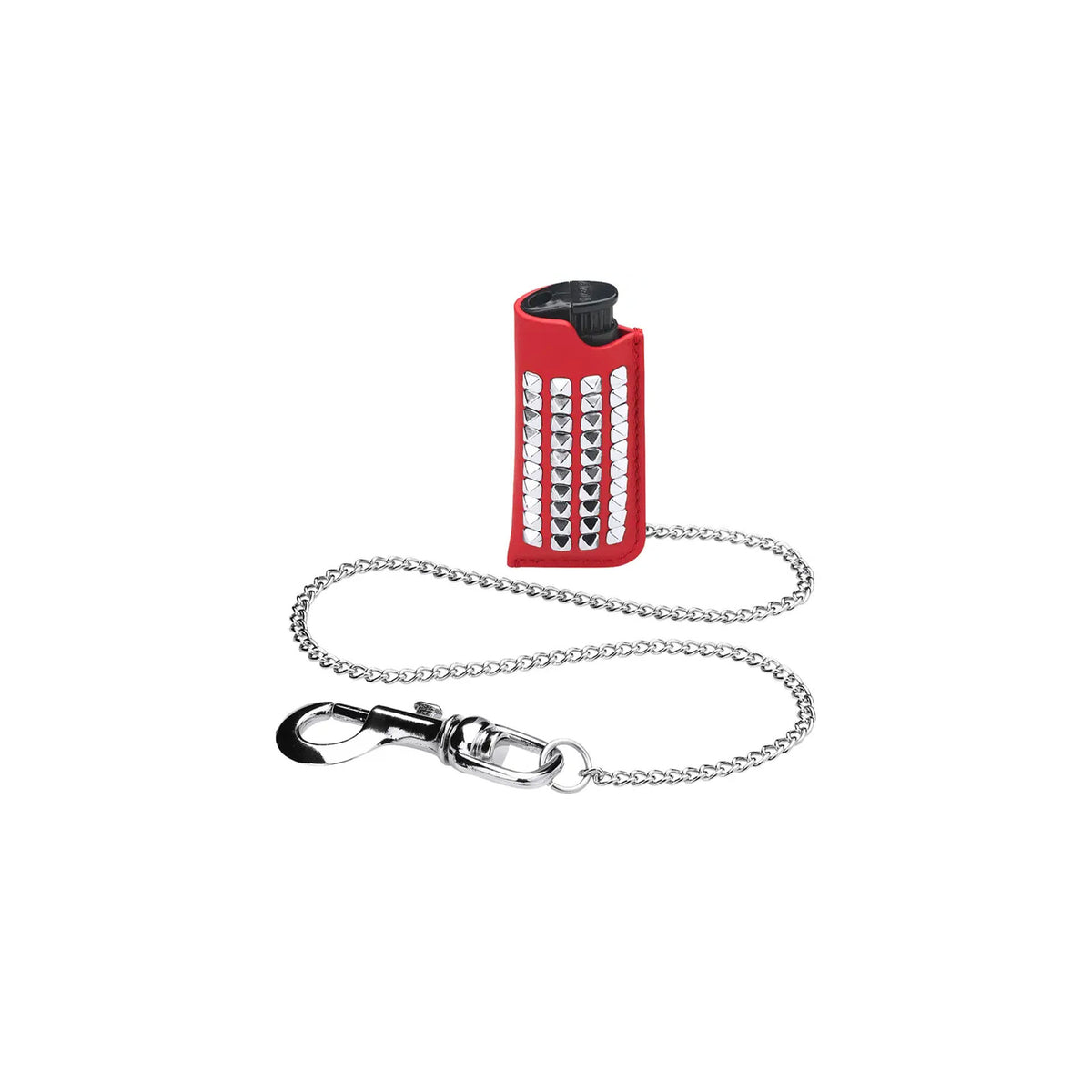 Supreme Studded Leather Lighter Holder Red