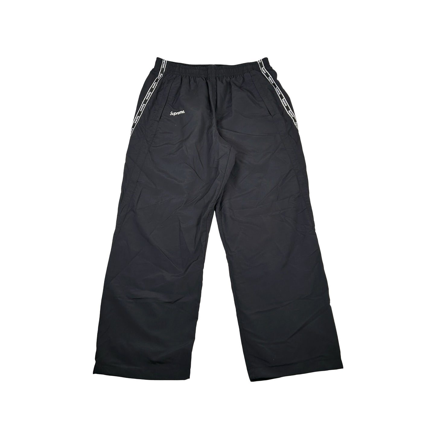 Supreme Logo Taping Track Pant Black [USED] - L (Used)