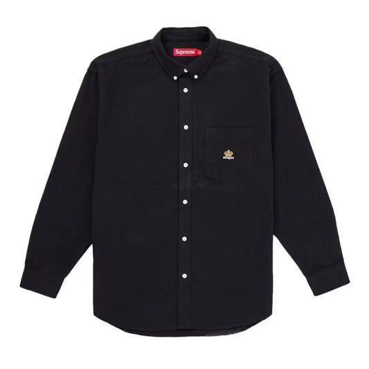 Supreme Loose Fit Flannel Oxford Shirt (FW26) Black