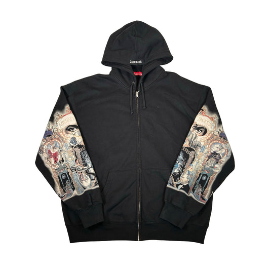 Supreme Michael Jackson Dangerous Zip Up Hooded Sweatshirt Black [USED] - XL (Used)