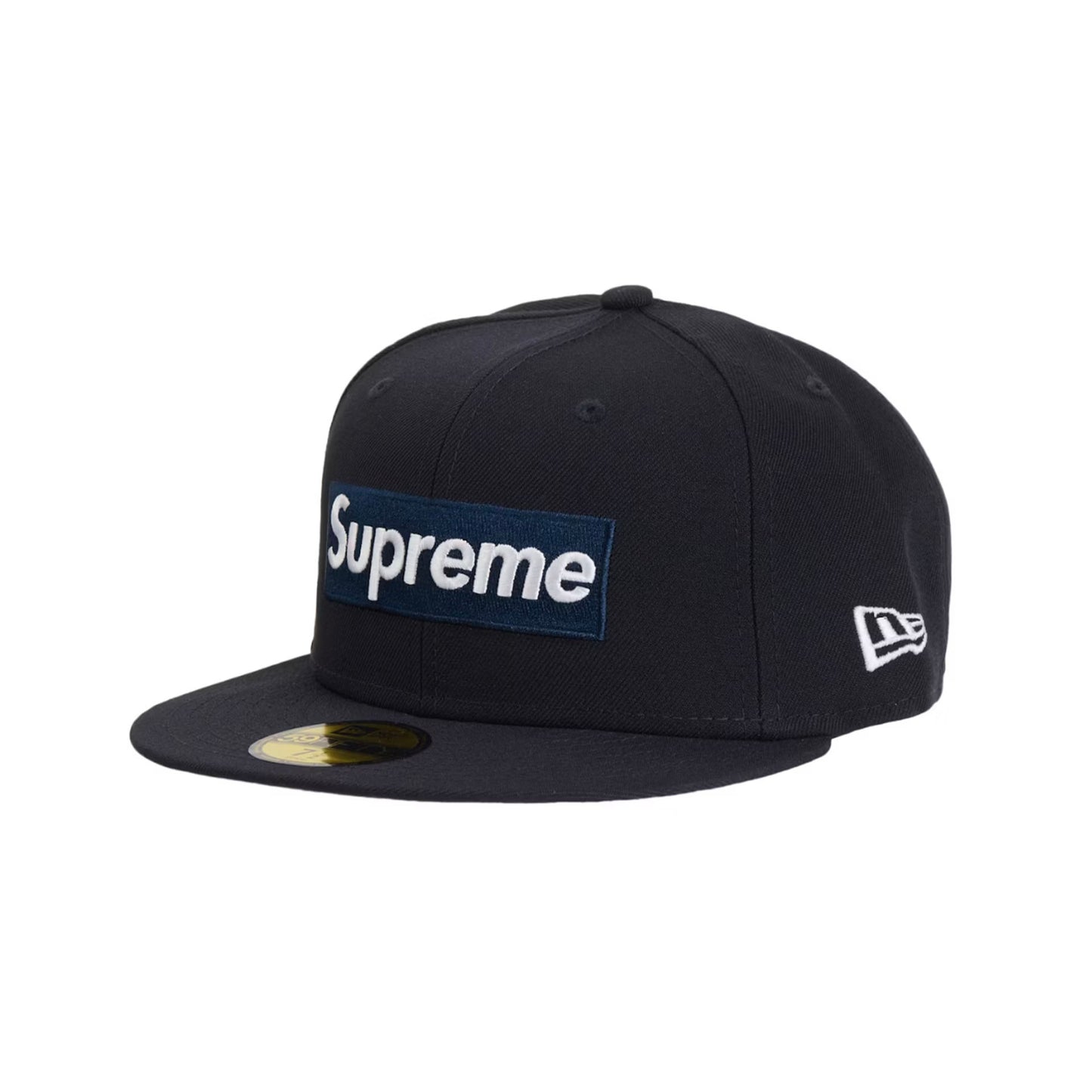 Supreme MLB Teams New York Box Logo New Era 59Fifty Fitted Cap Navy