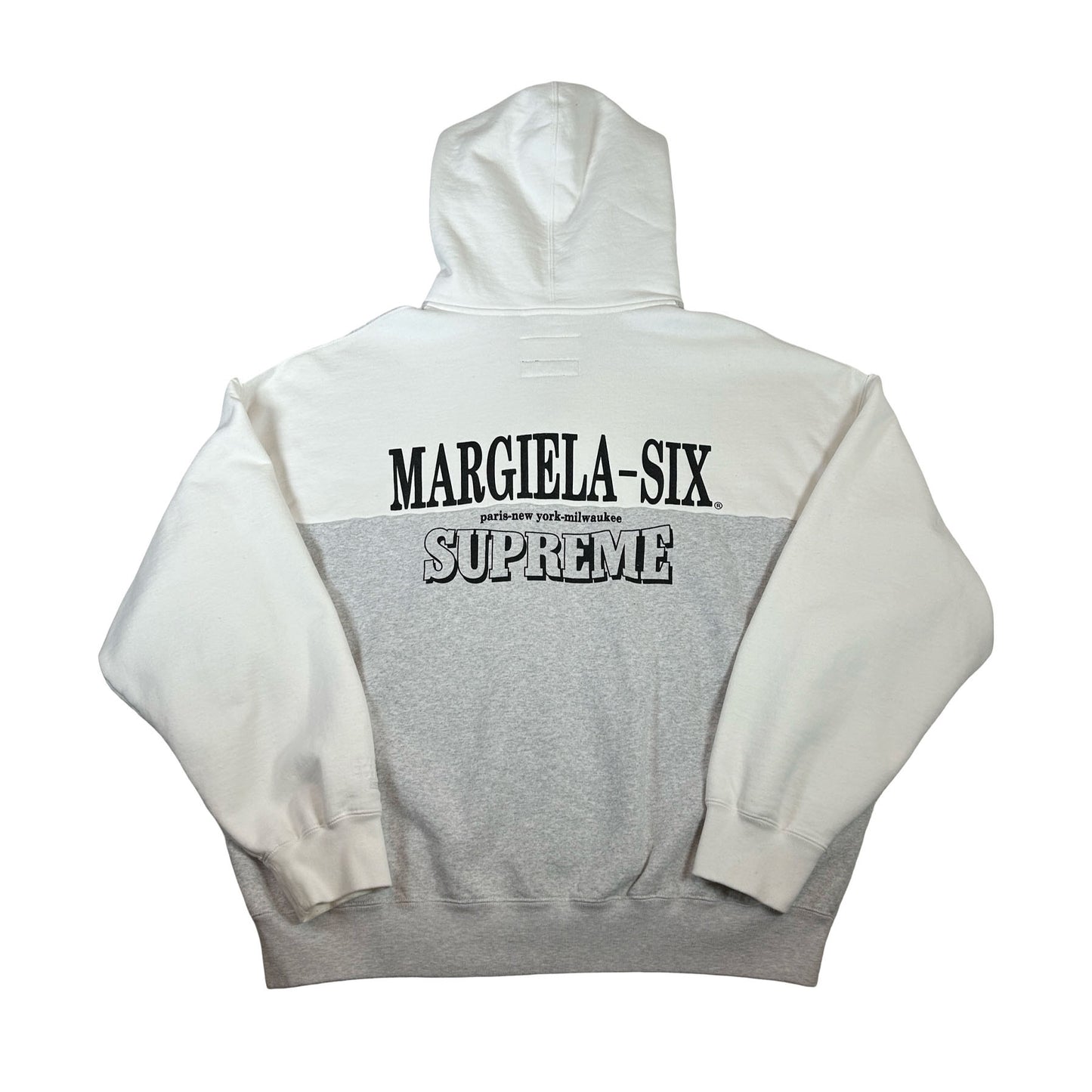 Supreme MM6 Maison Margiela Eagle Zip Up Hooded Sweatshirt White [USED] - L (Used)