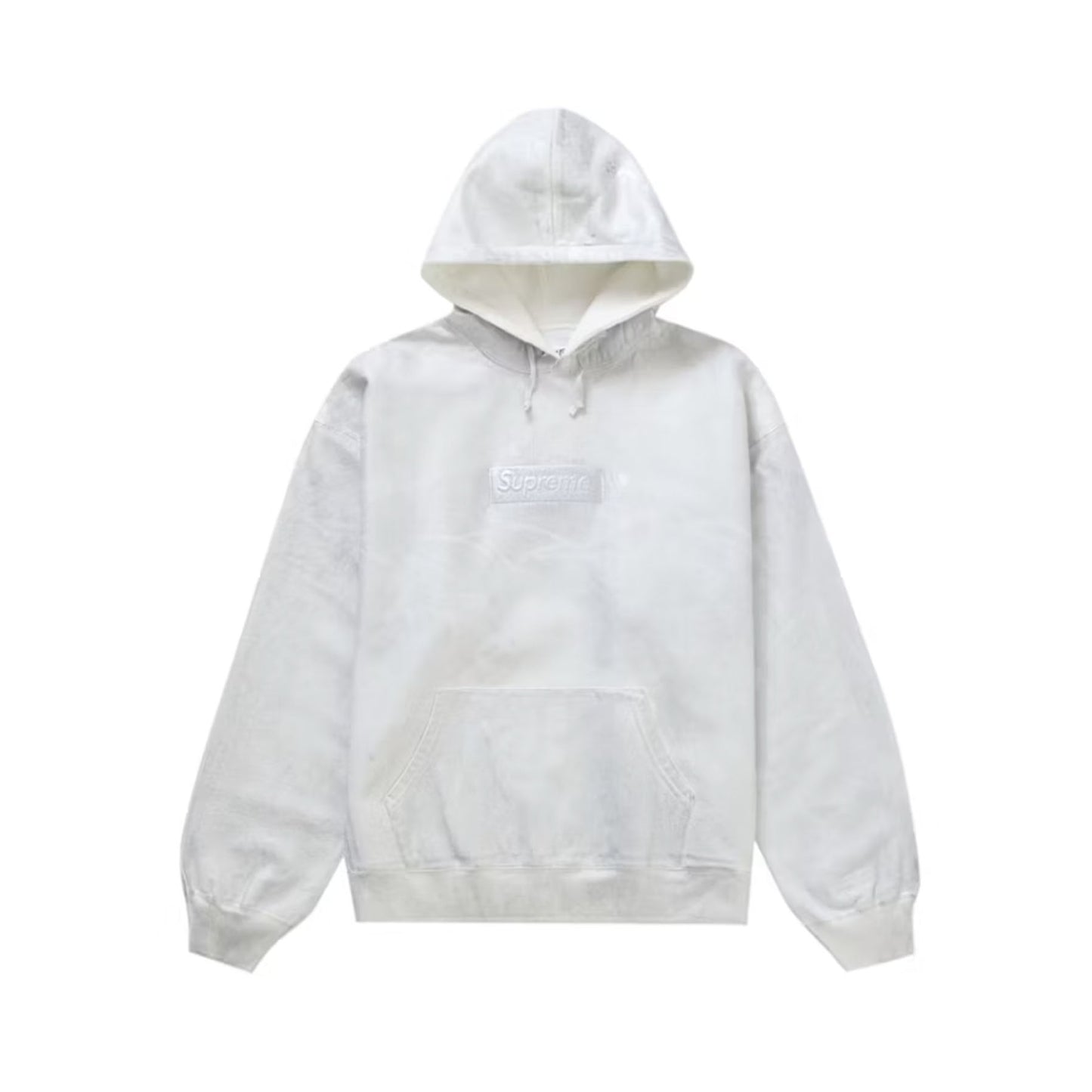 Supreme MM6 Maison Margiela Foil Box Logo Hooded Sweatshirt White [USED] - L (Used)
