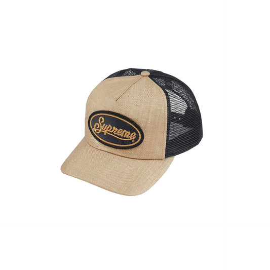 Supreme Raffia Mesh Back 5-Panel Hat Tan