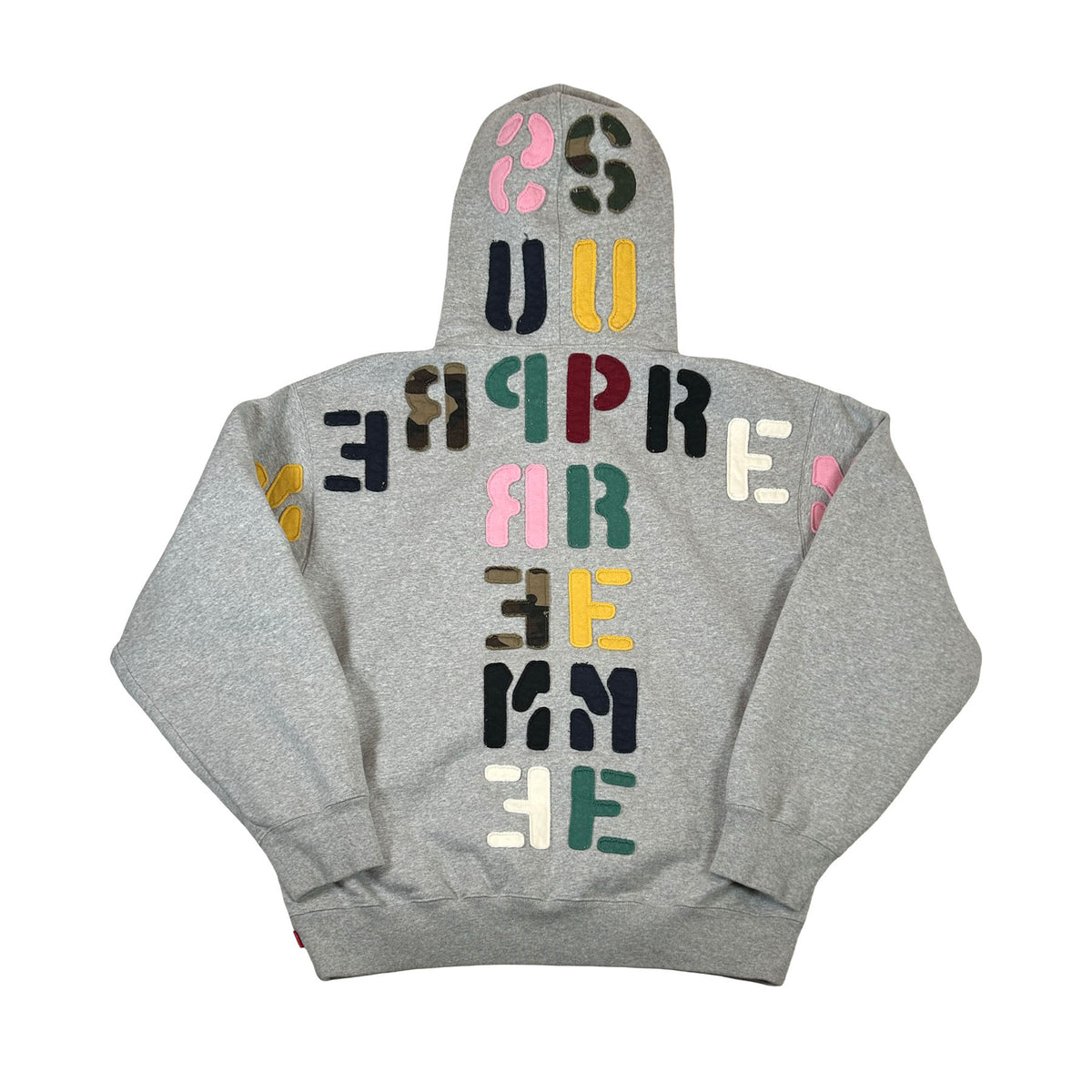 Supreme Mirrored Applique Hooded Sweatshirt Heather Grey [USED] - M (Used)