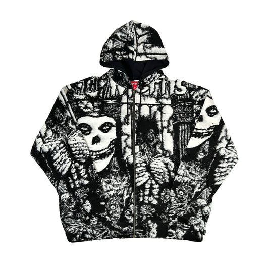 Supreme The Misfits Zip Up Hooded Sweater Black
