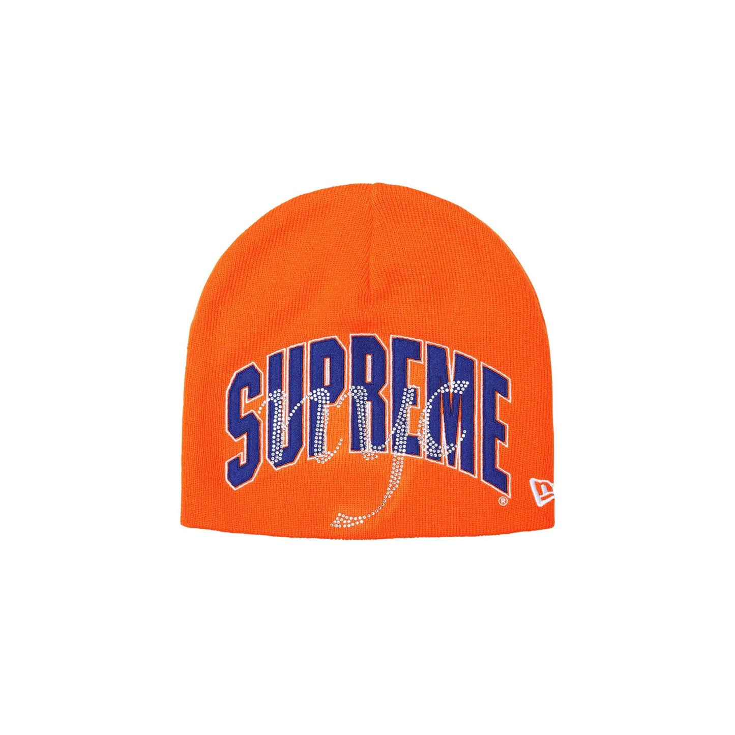Supreme New Era Rhinestone Beanie (SS26) Orange