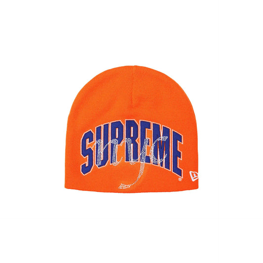 Supreme New Era Rhinestone Beanie (SS26) Orange