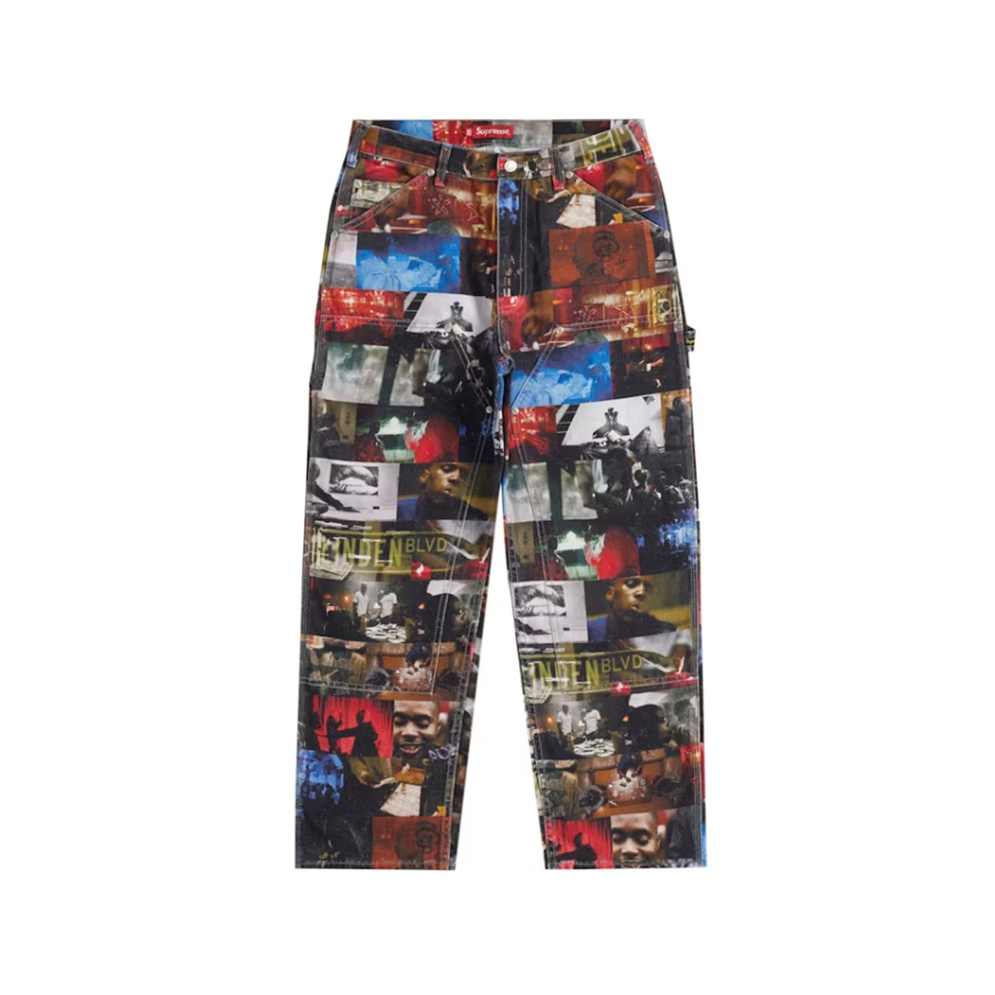 Supreme Nas and DMX Collage Double Knee Denim Painter Pant Multicolor [USED] - 34 (Used)