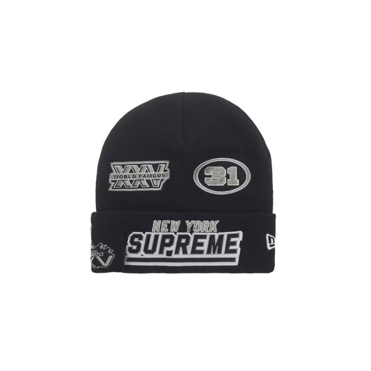 Supreme New Era Football Beanie Black