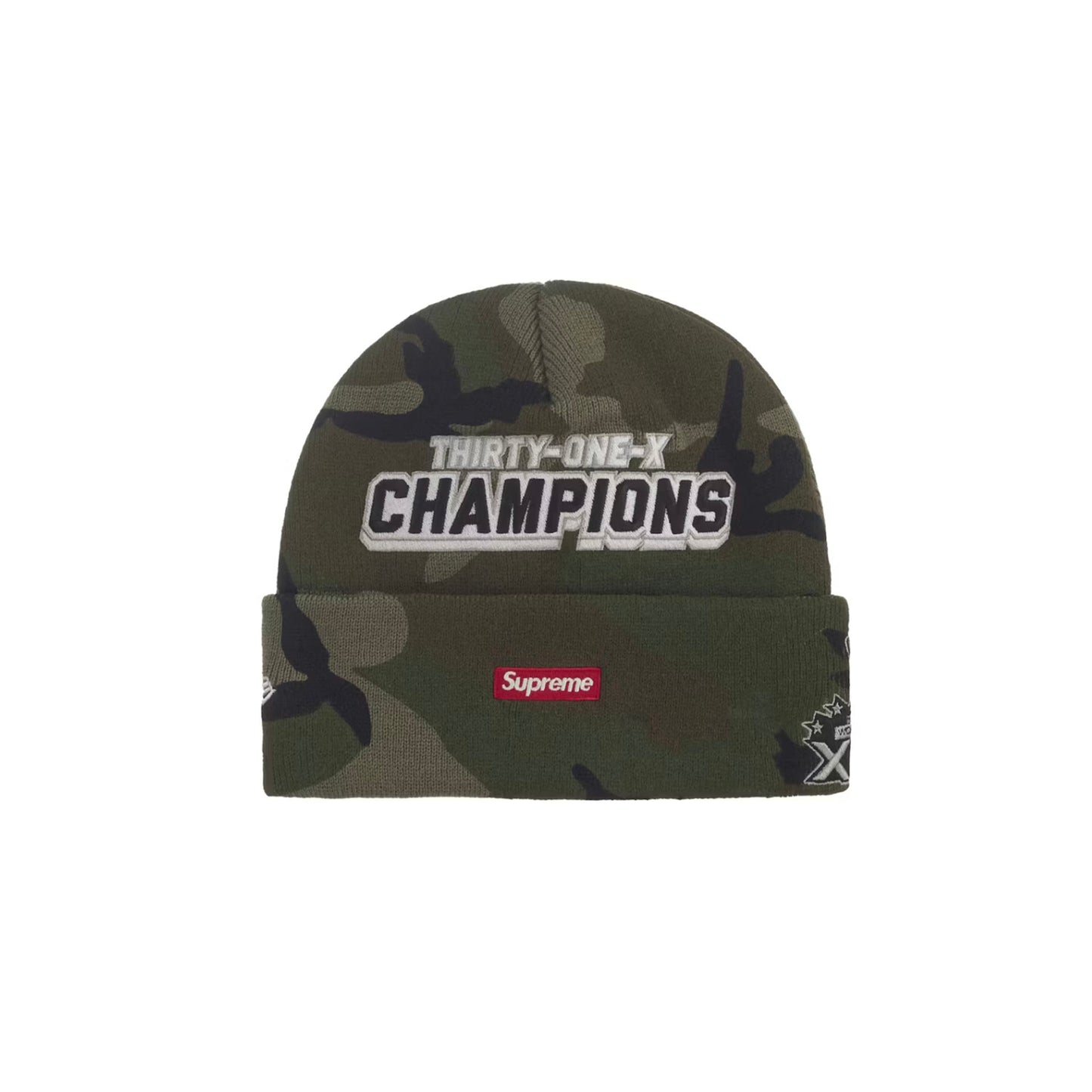 Supreme New Era Football Beanie Woodland Camo