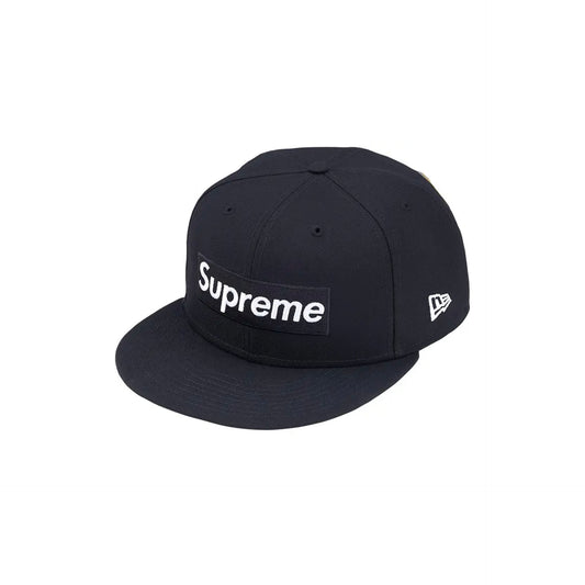 Supreme Rings Box Logo New Era 59Fifty Fitted Hat Navy