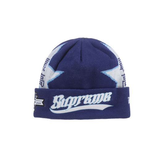 Supreme New Era Stars Beanie Navy