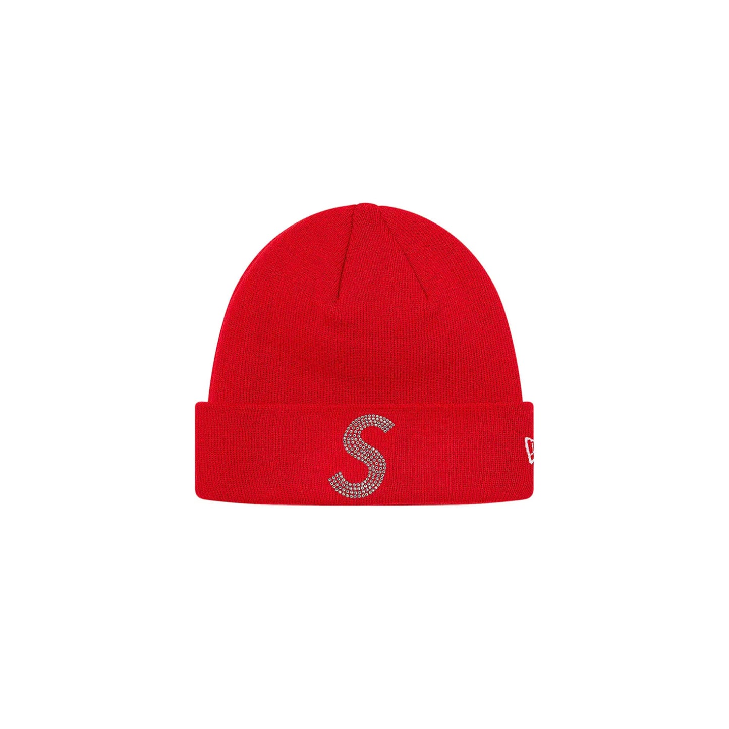 Supreme New Era Swarovski S Logo Beanie Red