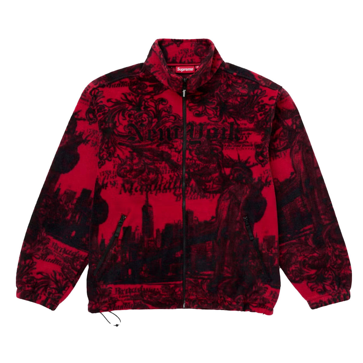 Supreme New York Fleece Jacket Red