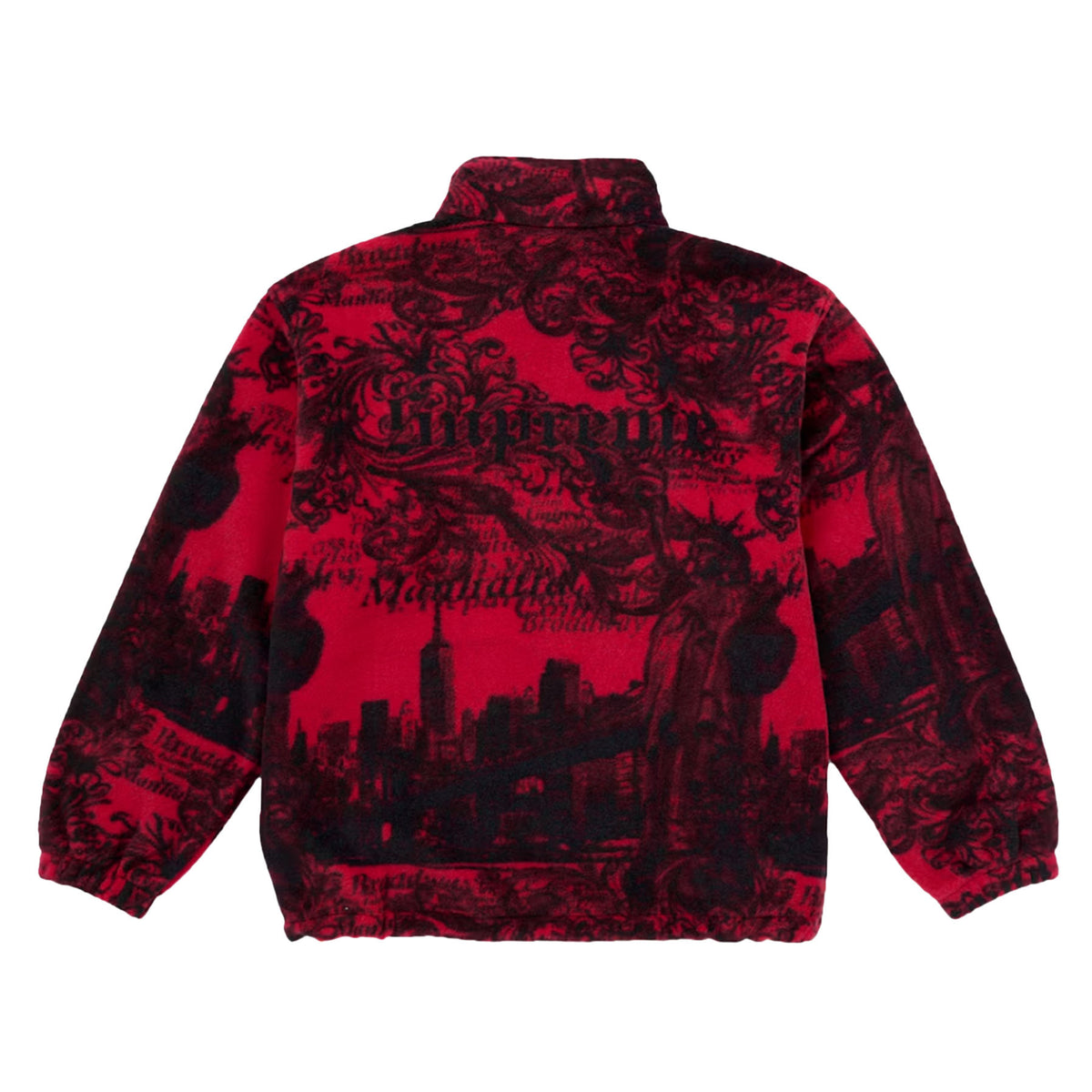Supreme New York Fleece Jacket Red