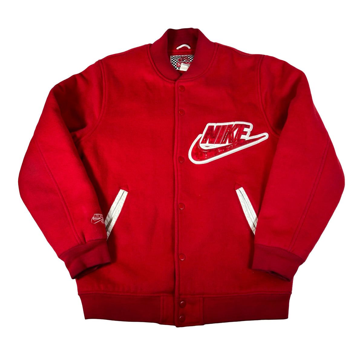 Supreme x Nike SB Varsity Jacket Red 2007 [USED] - L (Used)