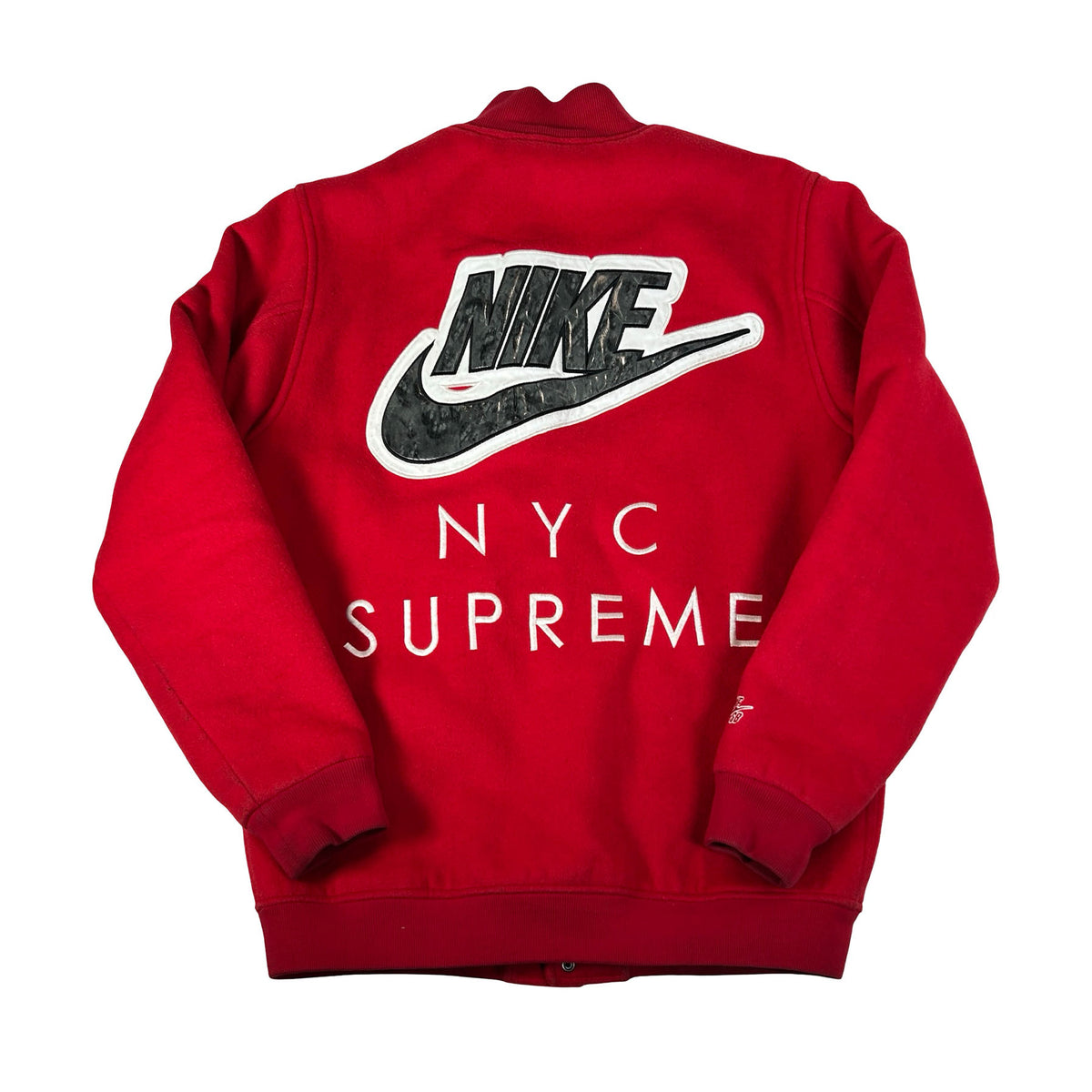 Supreme x Nike SB Varsity Jacket Red 2007 [USED] - L (Used)