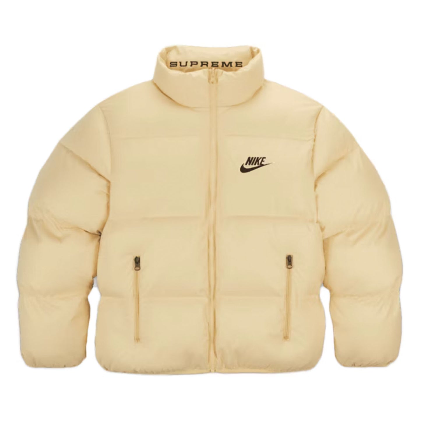 Supreme Nike Reversible Puffy Jacket Pale Yellow [USED] - XL (Used)