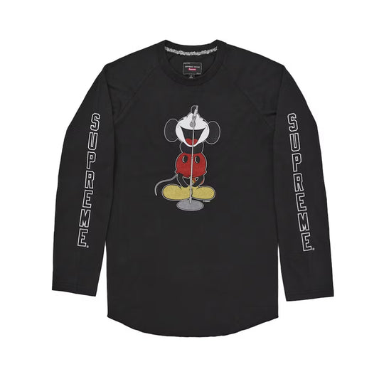 Supreme Number (N)ine Mickey Raglan L/S Top Black