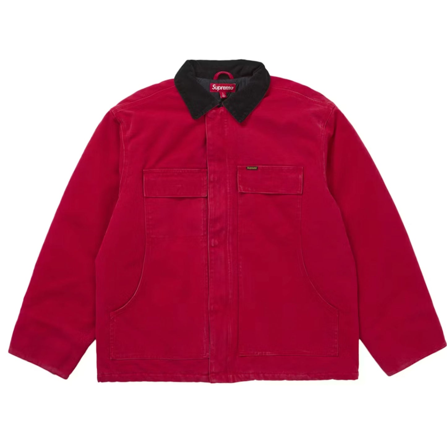 Supreme Old English Canvas Work Jacket Red