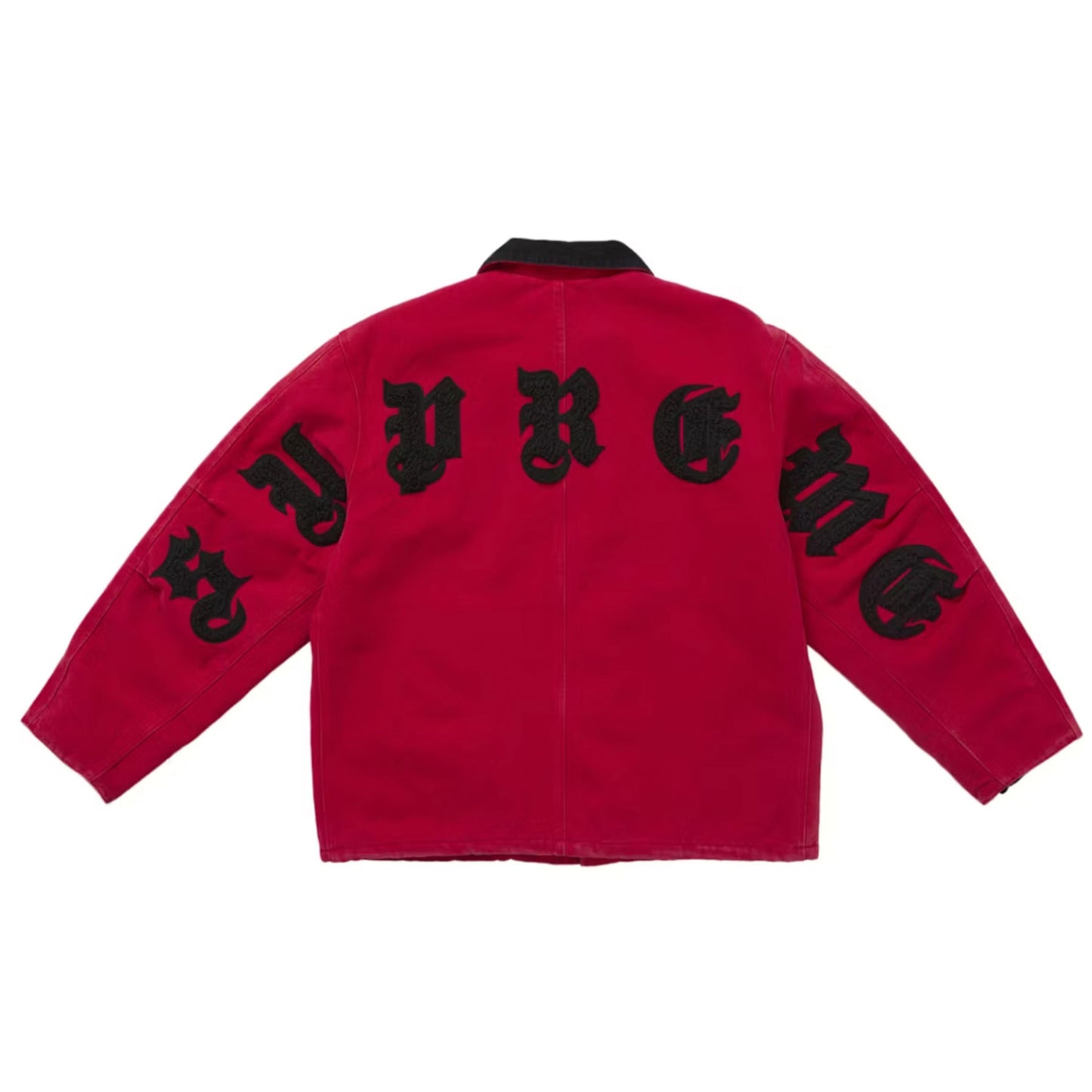 Supreme Old English Canvas Work Jacket Red