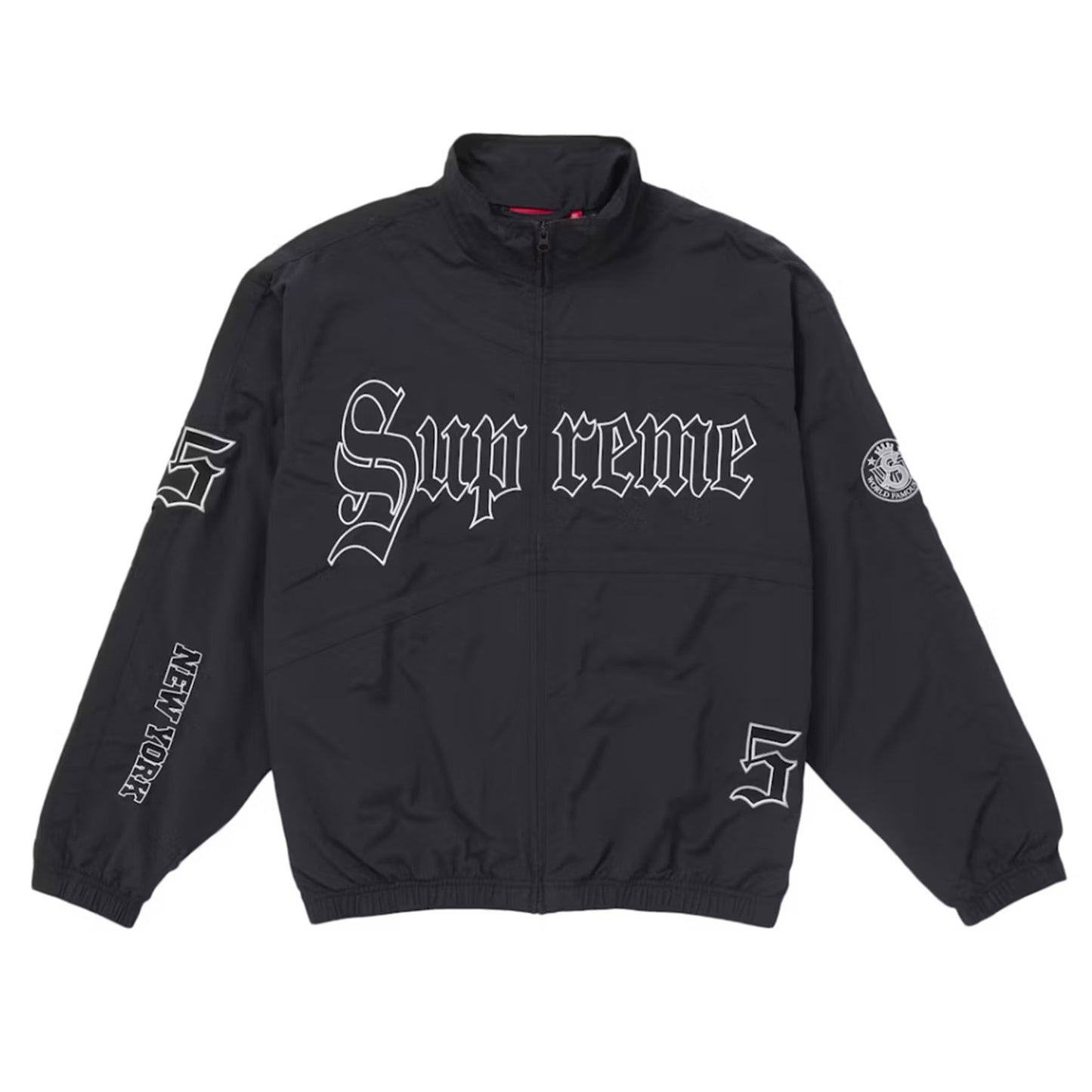 Supreme Old English Track Jacket Black [USED] - XL (Used)
