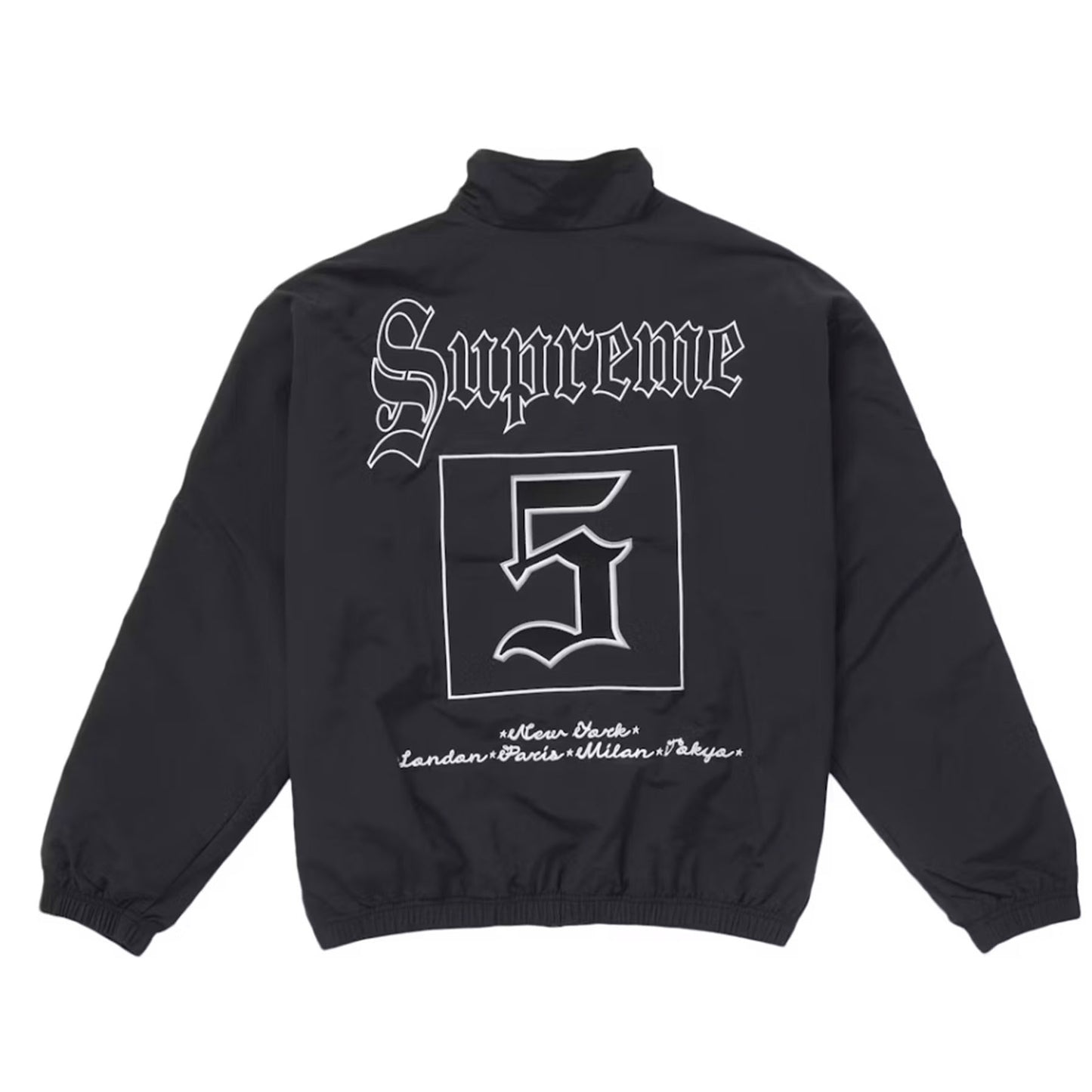 Supreme Old English Track Jacket Black [USED] - XL (Used)