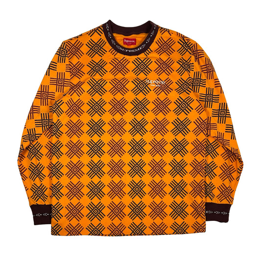 Supreme Motif L/S Top Orange [USED] - S (Used)