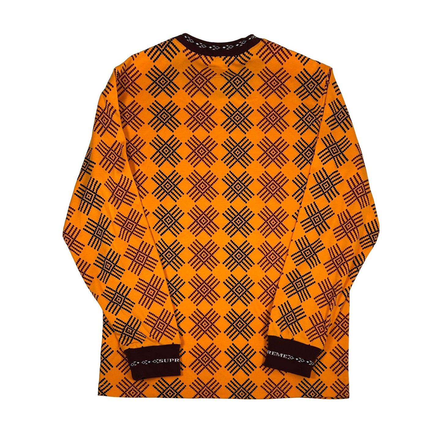 Supreme Motif L/S Top Orange [USED] - S (Used)