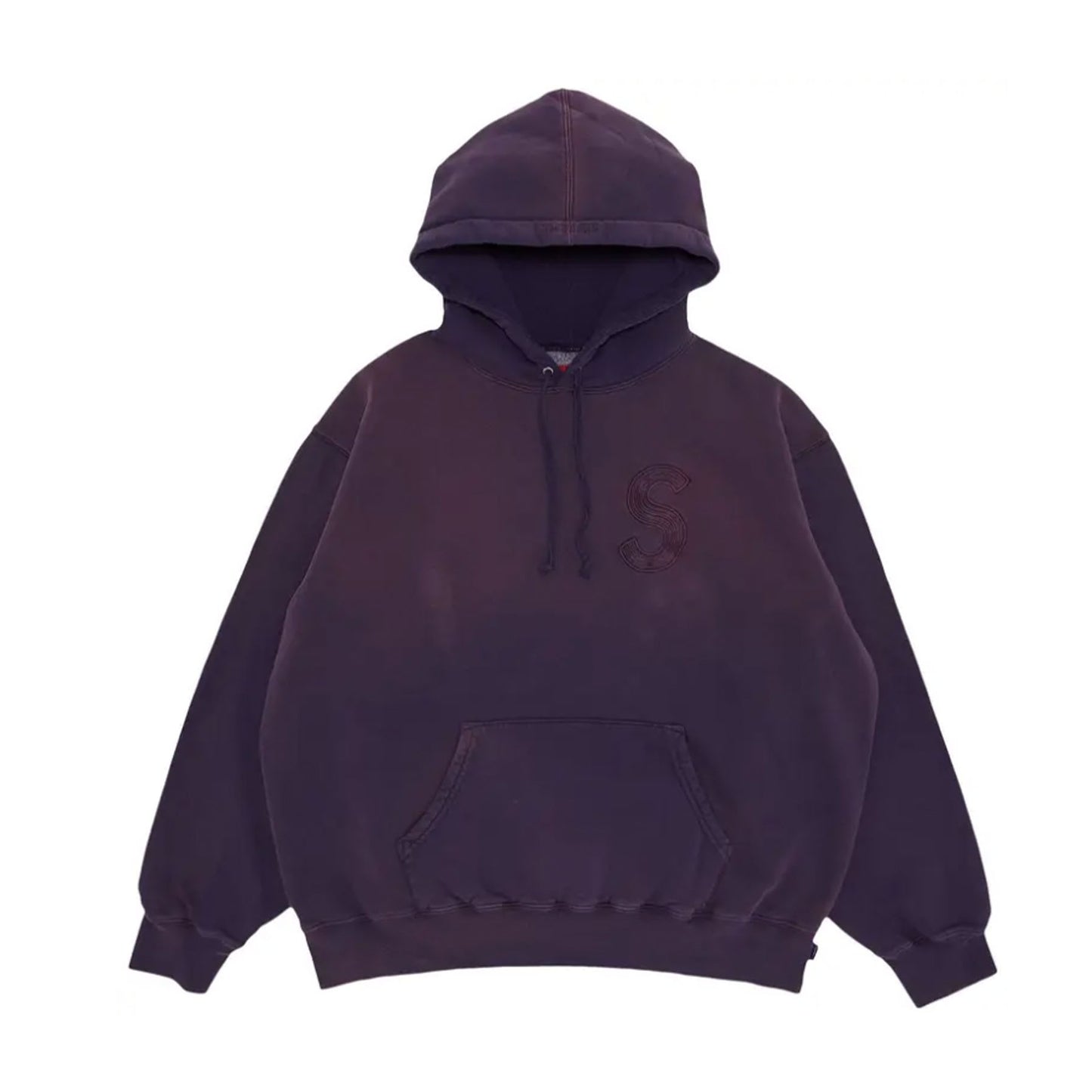 Supreme Overdyed S Logo Hooded Sweatshirt Purple [USED] - M (Used)