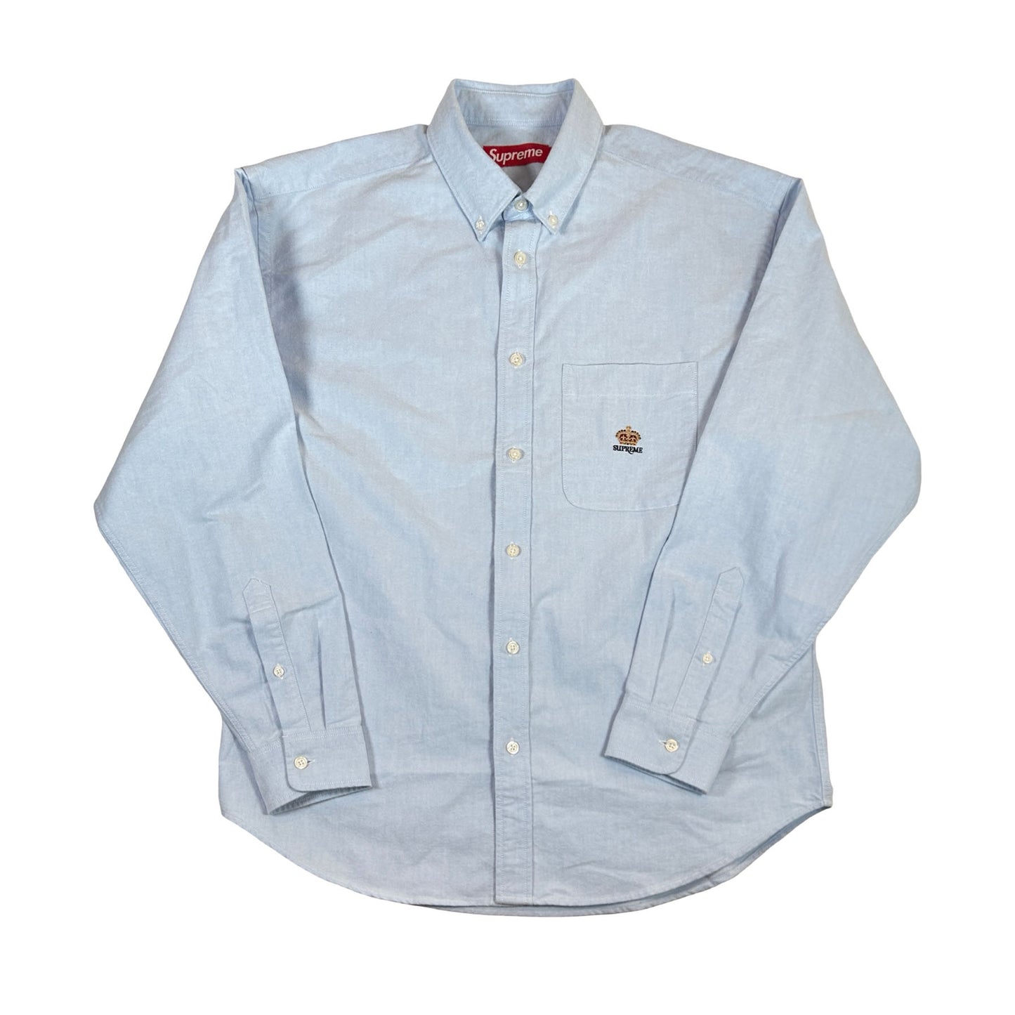 Supreme Crown Logo Oxford Shirt Light Blue [USED] - S (Used)